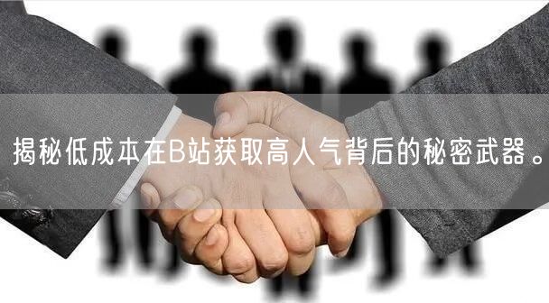 揭秘低成本在B站获取高人气背后的秘密武器。