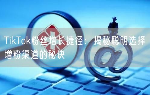 TikTok粉丝增长捷径：揭秘聪明选择增粉渠道的秘诀