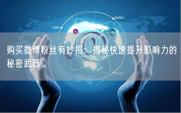 购买微博粉丝有妙招：揭秘快速提升影响力的秘密武器。