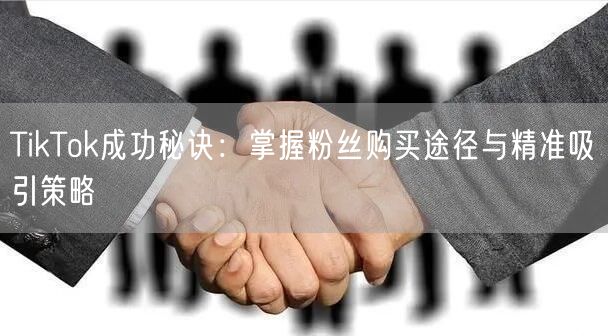 TikTok成功秘诀：掌握粉丝购买途径与精准吸引策略