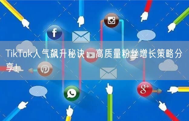 TikTok人气飙升秘诀：高质量粉丝增长策略分享！