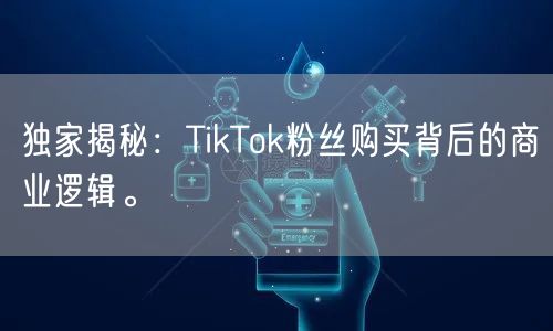 独家揭秘：TikTok粉丝购买背后的商业逻辑。