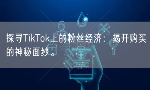 探寻TikTok上的粉丝经济：揭开购买的神秘面纱。