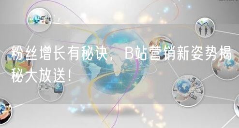 粉丝增长有秘诀，B站营销新姿势揭秘大放送！