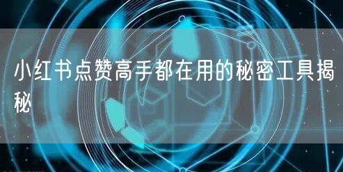 小红书点赞高手都在用的秘密工具揭秘