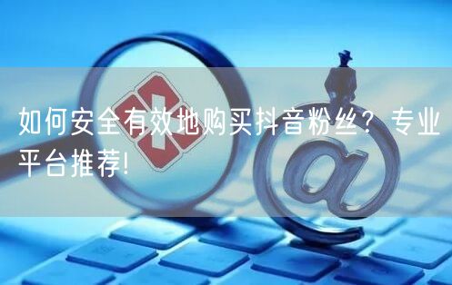 如何安全有效地购买抖音粉丝？专业平台推荐!