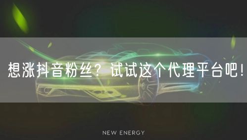 想涨抖音粉丝？试试这个代理平台吧！