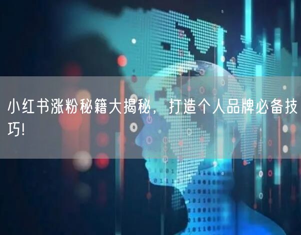 小红书涨粉秘籍大揭秘，打造个人品牌必备技巧!