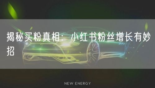 揭秘买粉真相：小红书粉丝增长有妙招