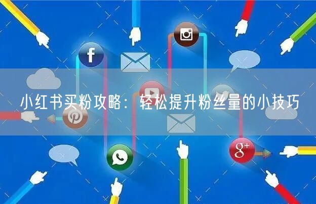小红书买粉攻略：轻松提升粉丝量的小技巧