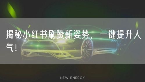 揭秘小红书刷赞新姿势，一键提升人气！