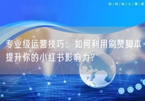专业级运营技巧：如何利用刷赞脚本提升你的小红书影响力？