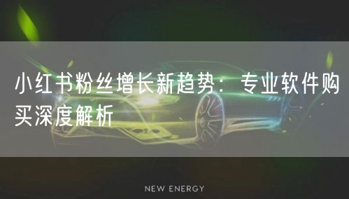 小红书粉丝增长新趋势：专业软件购买深度解析