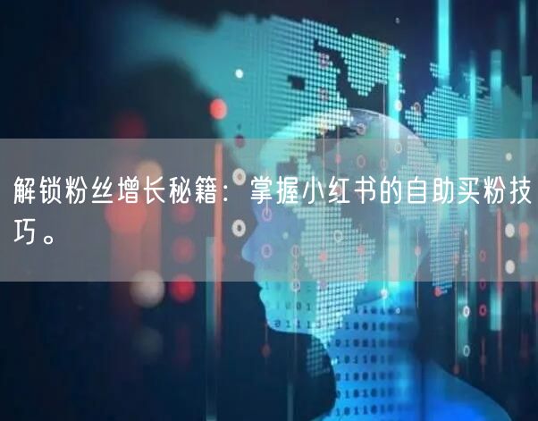 解锁粉丝增长秘籍：掌握小红书的自助买粉技巧。