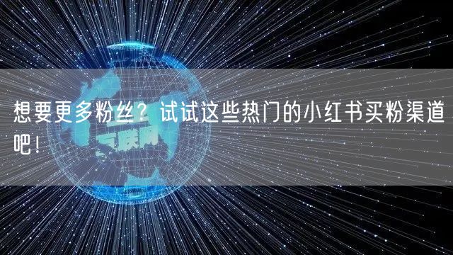 想要更多粉丝？试试这些热门的小红书买粉渠道吧！